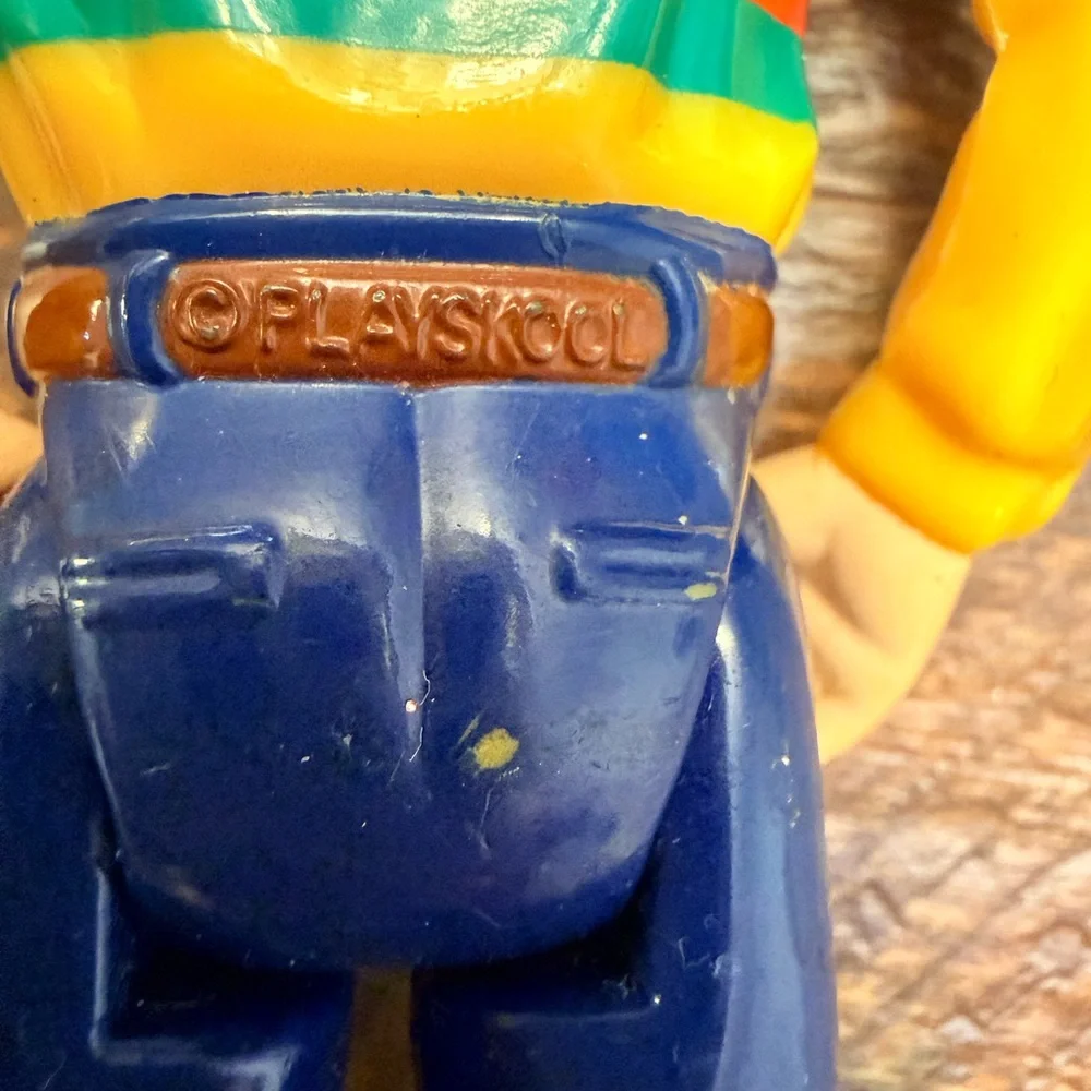 Playskool Dollhouse Man In Yellow Striped Shirt Father Dad Uncle Rare Vintage